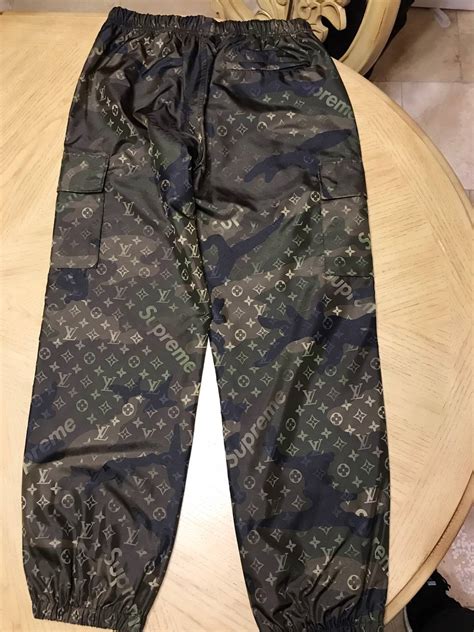 supreme louis vuitton trackpants fake red|louis vuitton supreme box logo.